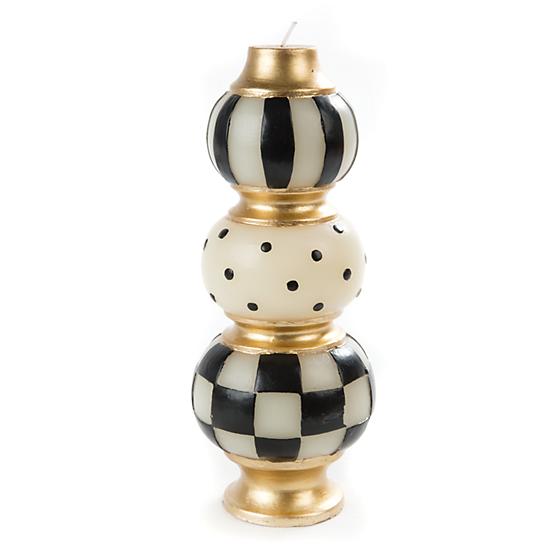 Finial Candle - Black & Ivory Home Decor MacKenzie Childs