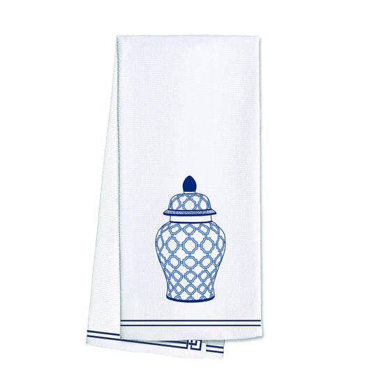 Cotton Tea Towel - Geometric Ginger Jar Textiles WH Hostess   