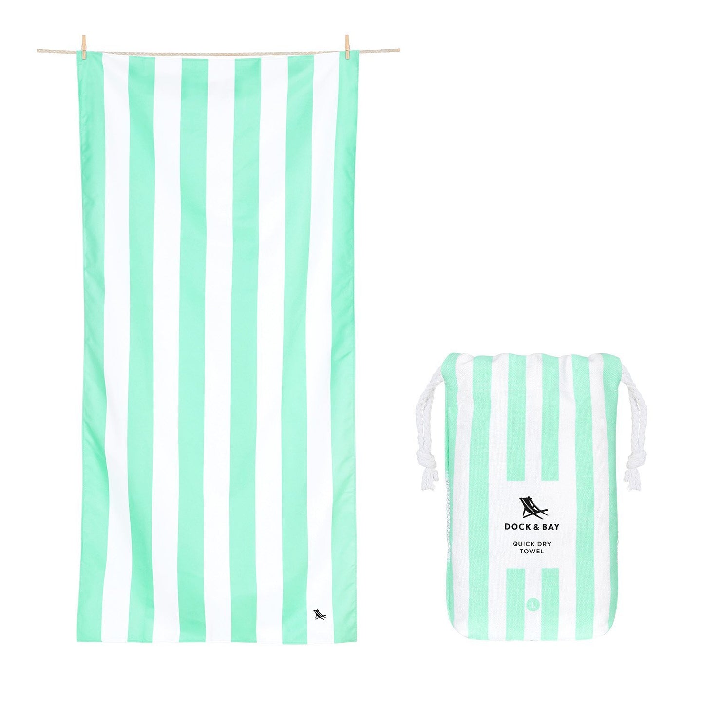 Cabana Large Towel - Narabeen Green Gifts Dock & Bay