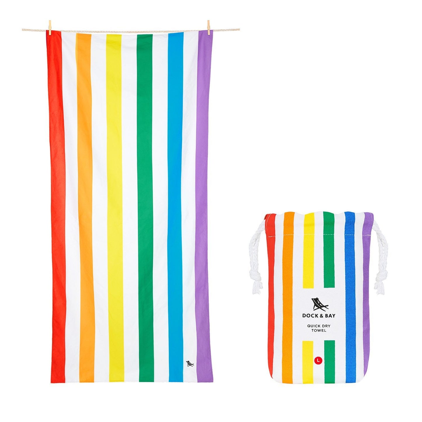 Summer Large Towel - Rainbow Skies Gifts Dock & Bay
