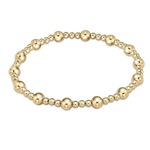 Classic Sincerity Pattern 5mm Bead Bracelet - Gold Bracelets enewton   