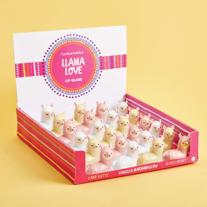 Llama Lip Gloss Gifts Cupcakes & Cartwheels