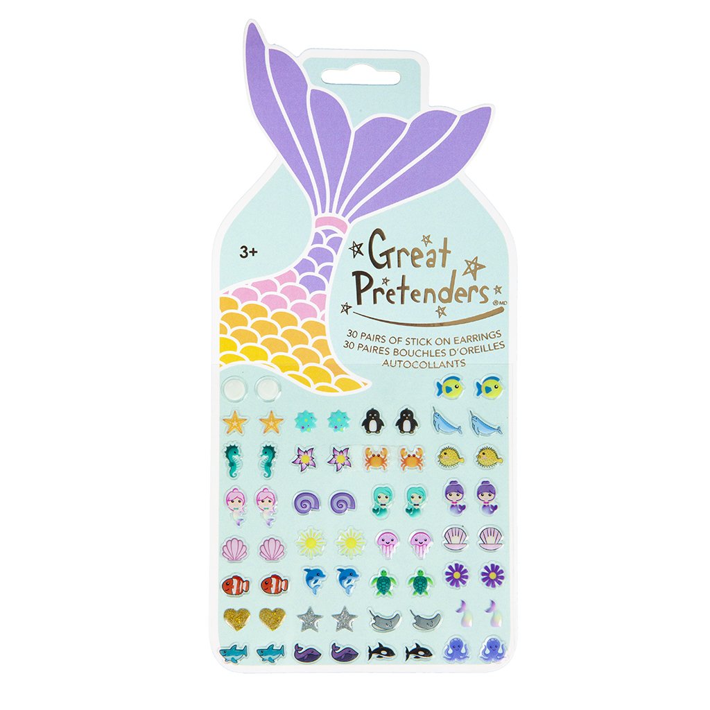 Mermaid Stick On Earrings Accessories Great Pretenders