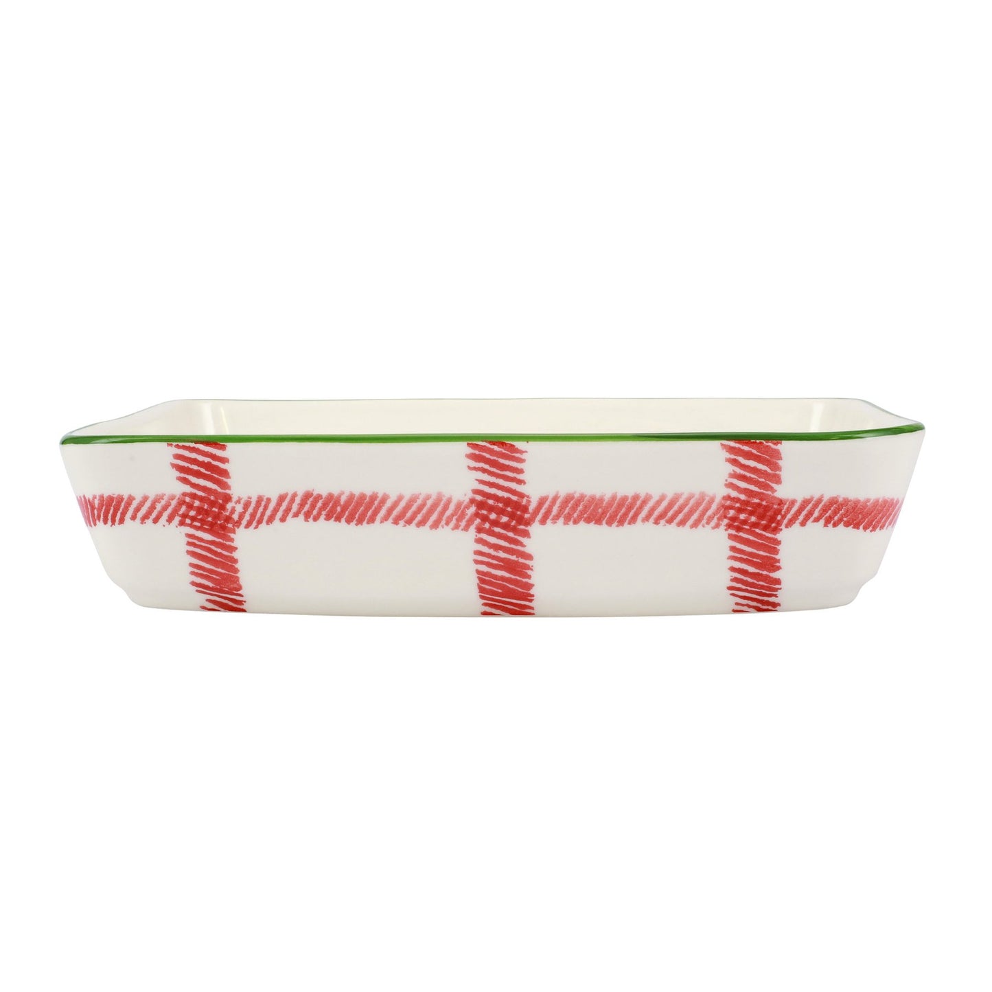 Mistletoe Plaid Rectangular Baker Home Decor Vietri