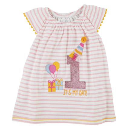 Girl's 1st Birthday Shirt Clothing Mudpie