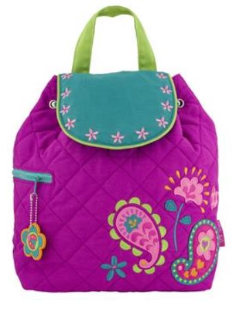 Small Quilted Backpack Kids Backpacks + Bags Stephen Joseph Paisley Garden  