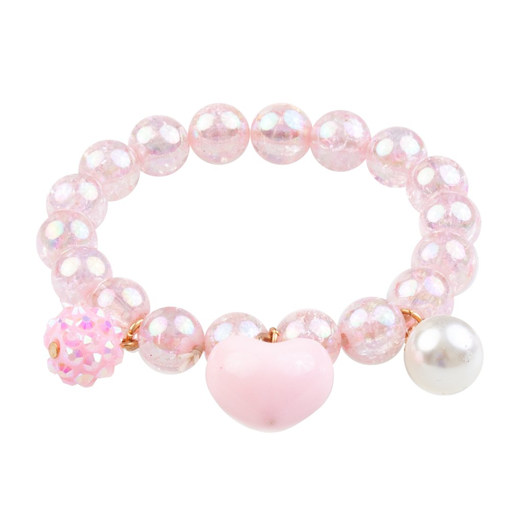 Pink Heart Bobble Bracelet Accessories Great Pretenders