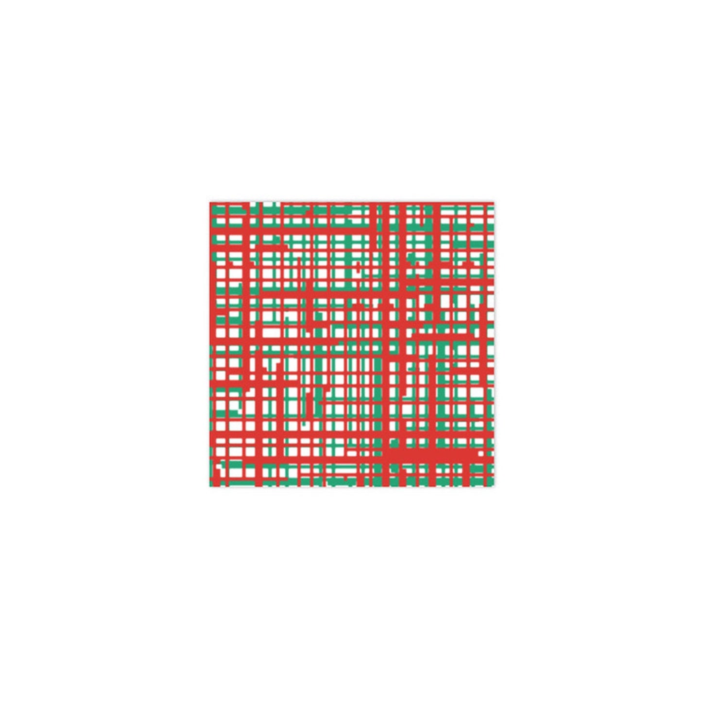 Papersoft Napkins Plaid Green & Red Cocktail Napkins (Pack of 20) Home Decor Vietri