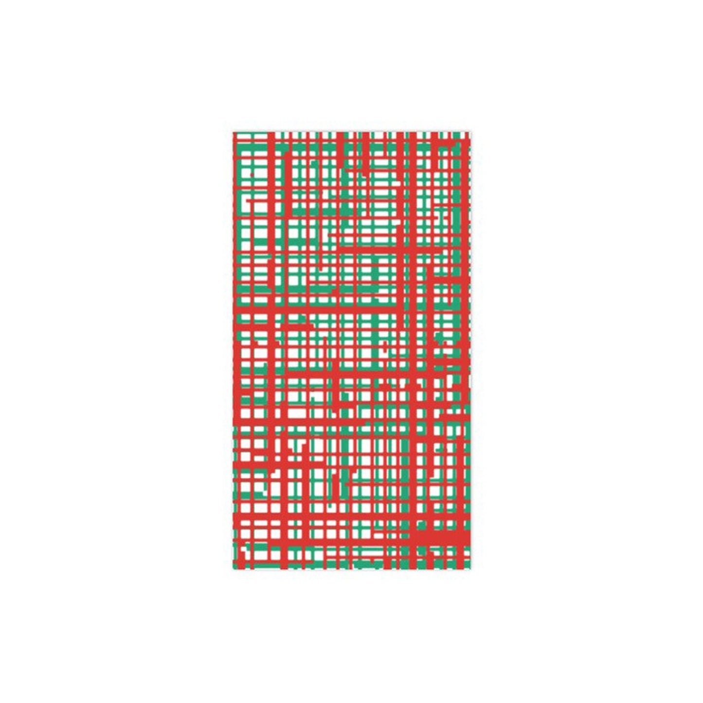 Papersoft Napkins Plaid Green & Red Guest Towels (Pack of 20) Home Decor Vietri