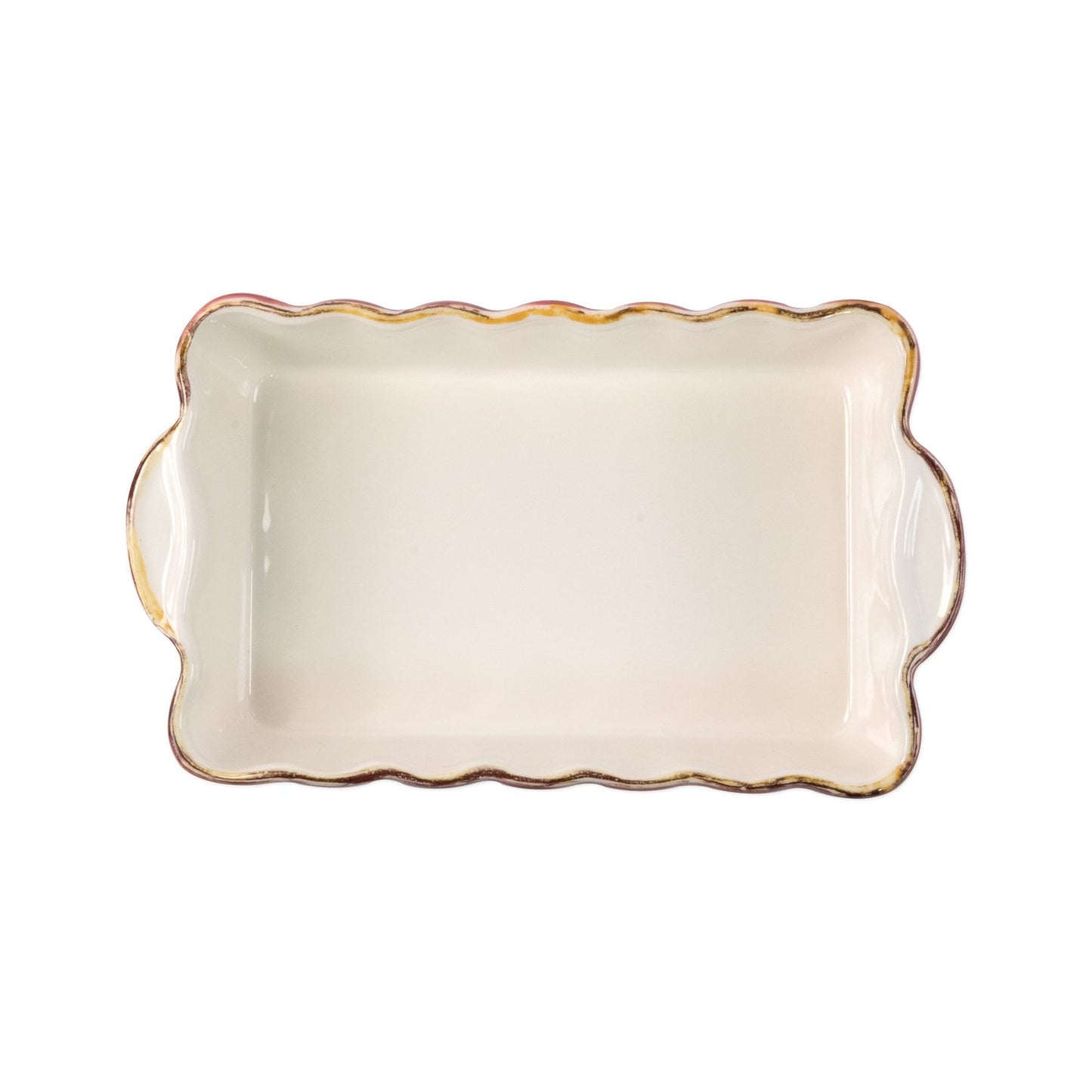 Italian Bakers Red Small Rectangular Baker Home Decor Vietri
