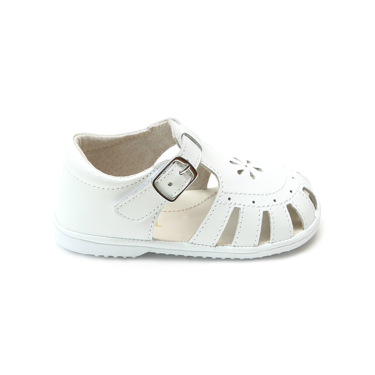Shelby Caged Baby Sandal - White General L'Amour