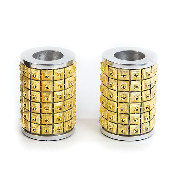 Studded Candle Holders - Gold (set of 2) Home Decor MacKenzie Childs
