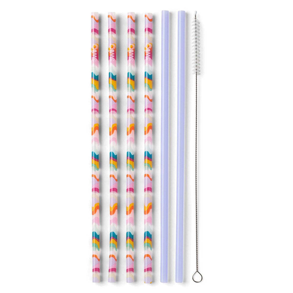 Sand Art & Hydrangea Reusable Straw Set (Tall) Gifts Swig