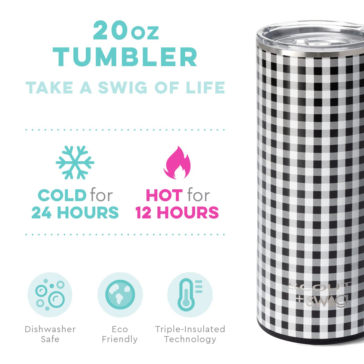 20 oz Tumbler - David Checkham Gifts Swig