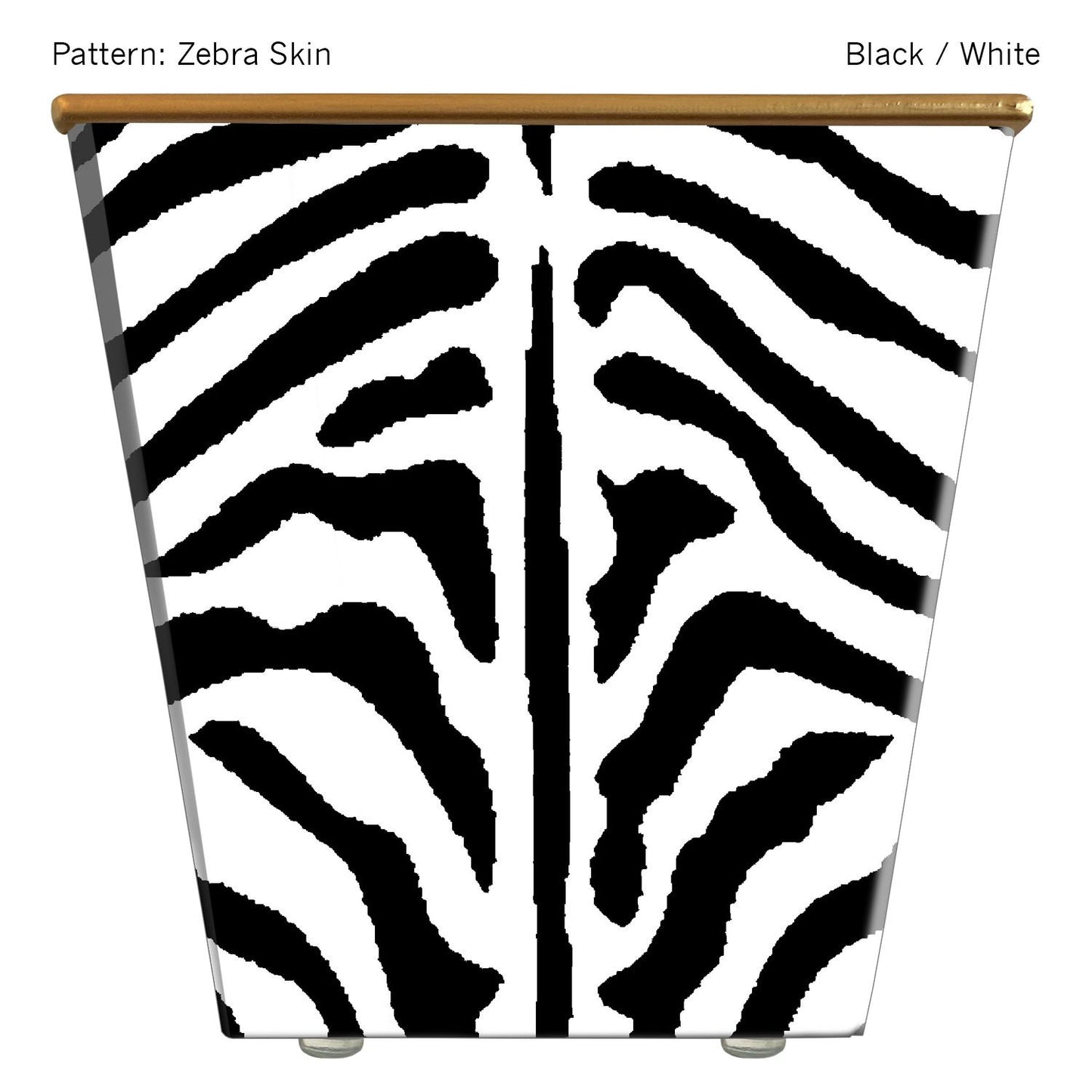 Zebra Skin Black & White Cachepot Candle Gifts Hedge Farm