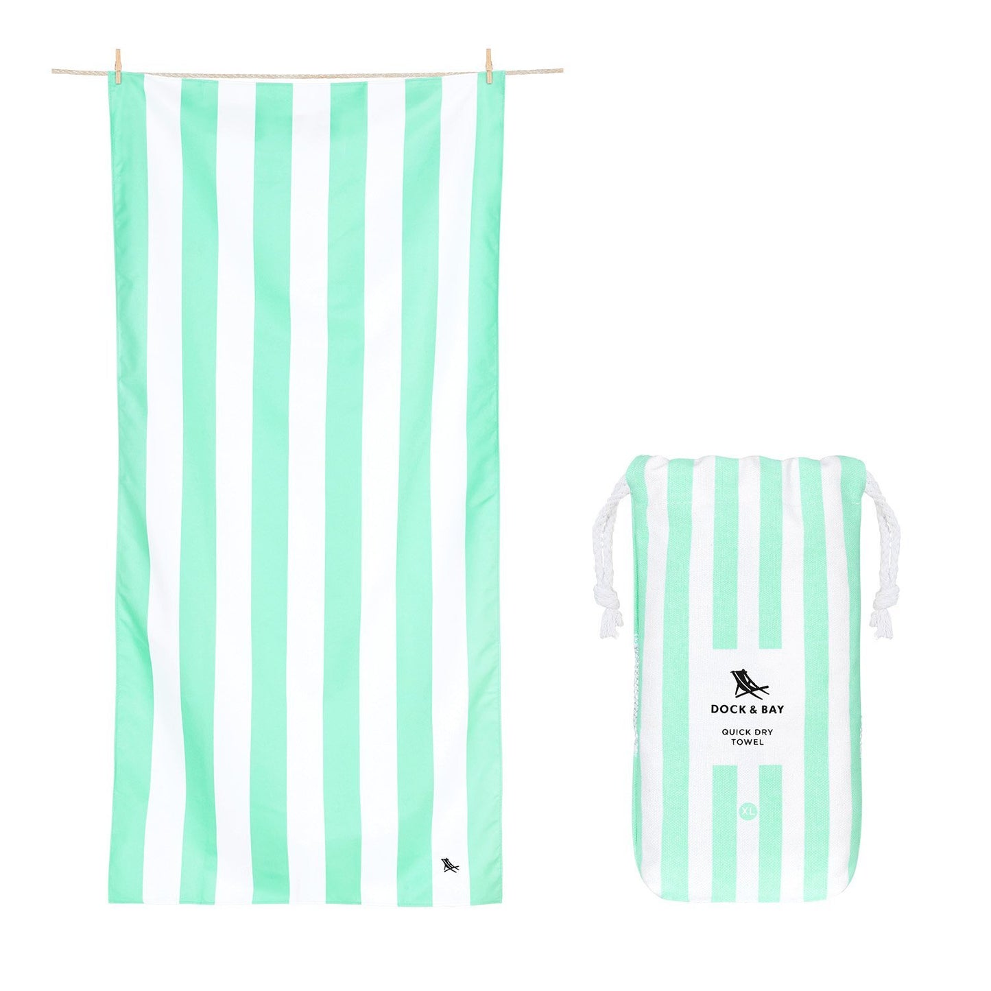 Cabana XLarge Towel - Narabeen Green Gifts Dock & Bay