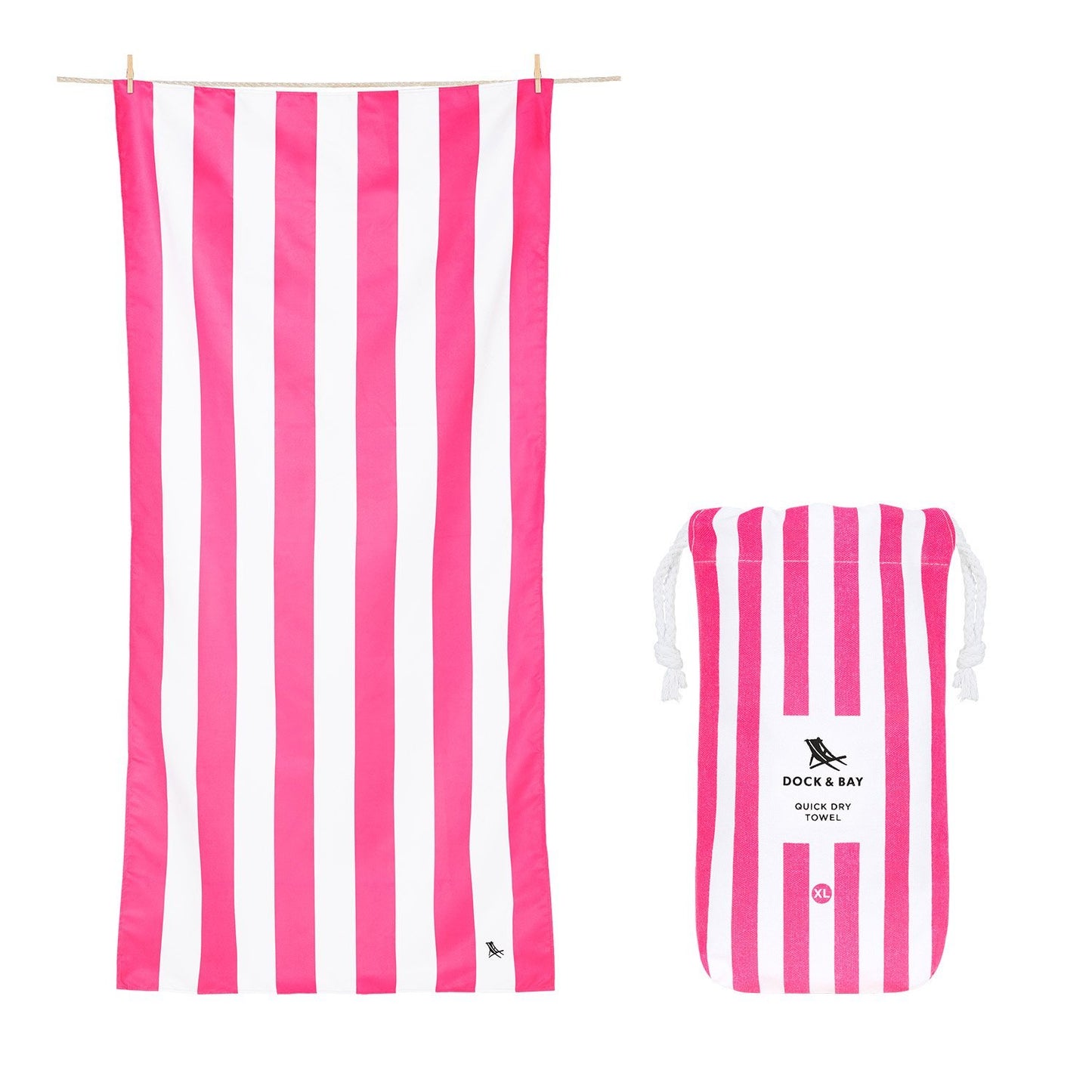 Cabana XLarge Towel - Phi Phi Pink Gifts Dock & Bay
