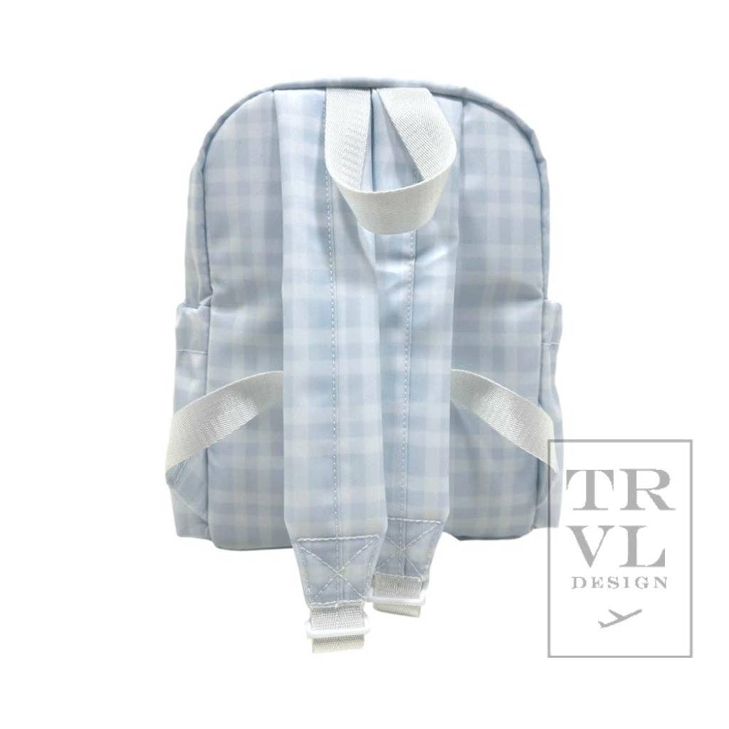 Mini Backer - Pimlico Plaid Blue Backpack Kids Backpacks + Bags TRVL Design