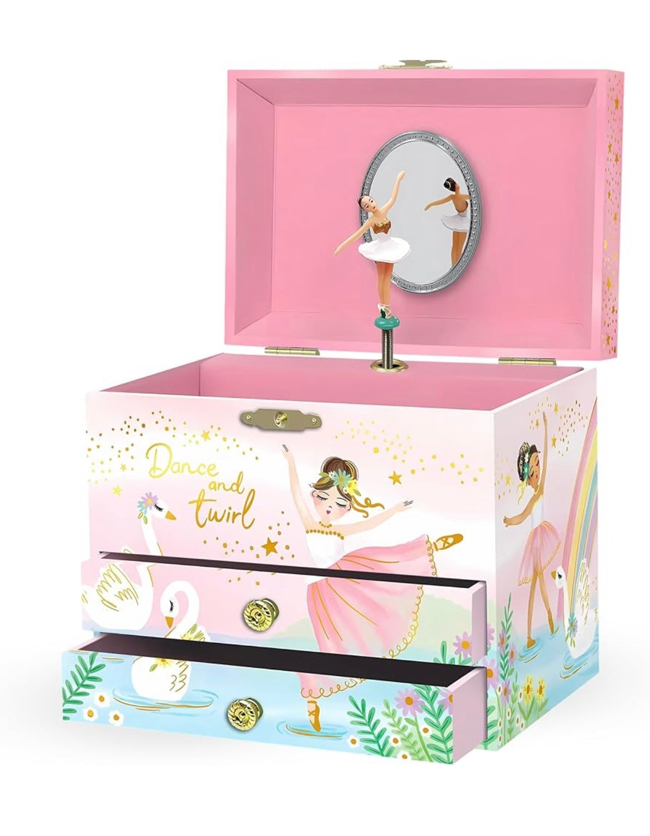 Ballerina Musical Jewelry Box 2-Drawer Toys U.S. Toy Company