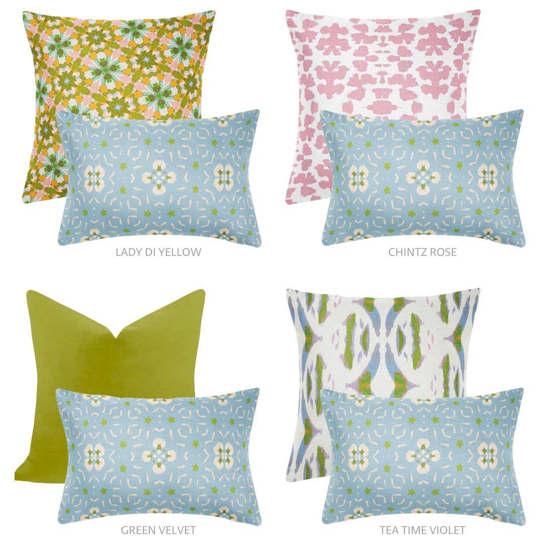 Dorset Garden Blue 14x20 Pillow Textiles Laura Park Designs   