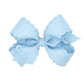 Medium Eyelet Embossed Grosgrain Bow - Millennium Blue Kids Hair Accessories Wee Ones   