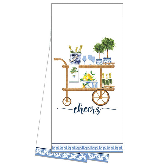 Tea Towel - Bar Cart Kitchen + Entertaining WH Hostess Social Stationery