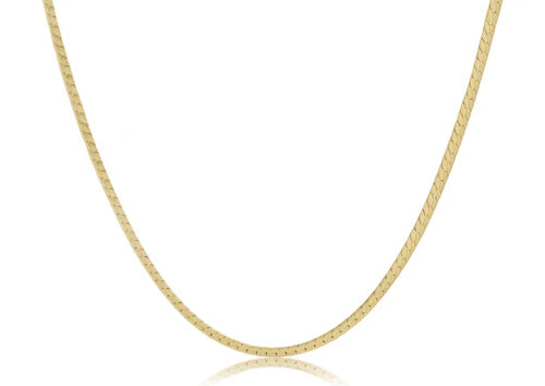 15" Choker Herringbone Chain - Gold Necklaces enewton