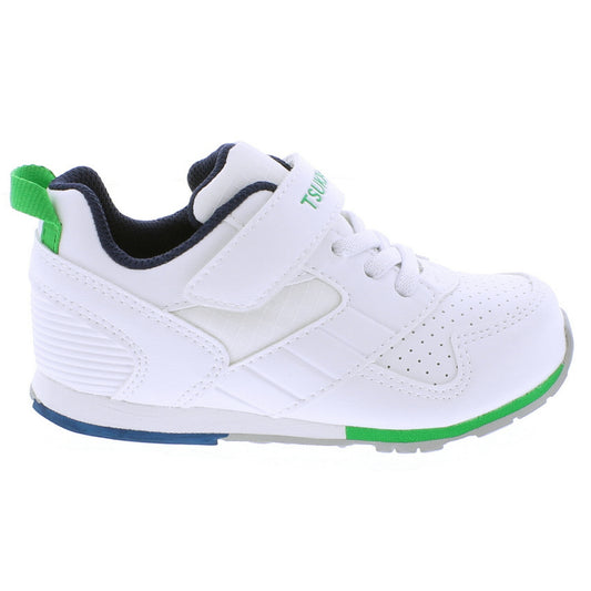 White/Green Racer Boys Shoes Tsukihoshi   