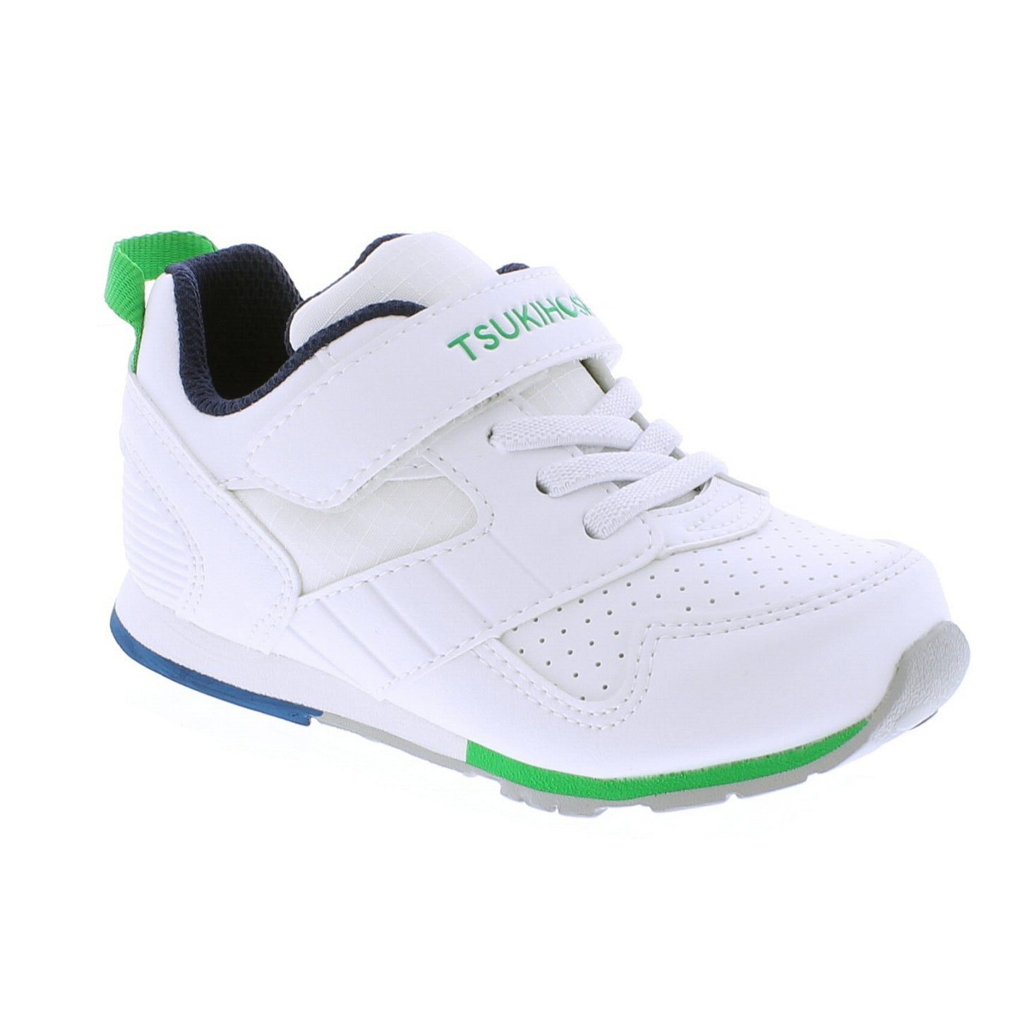 White/Green Racer Boys Shoes Tsukihoshi   