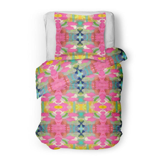 Pink Paradise Dorm Bedding Set, Twin XL: Dorm Set (Twin XL Duvet Cover + Euro Sham) Textiles Laura Park Designs   