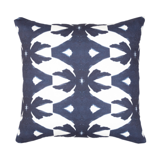 Palm Navy 22x22 Linen Cotton Pillow Textiles Laura Park Designs   