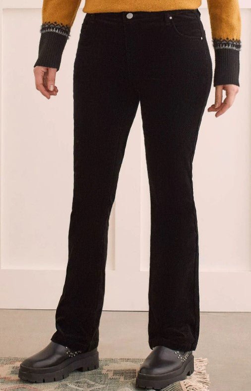 Five Pocket Stretch Corduroy - Black Women's Clothing Tribal   