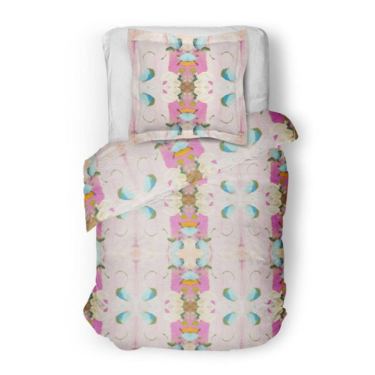 Monet's Garden Pink Dorm Bedding Set, Twin XL: Dorm Set (Twin XL Duvet Cover + Euro Sham) Textiles Laura Park Designs   