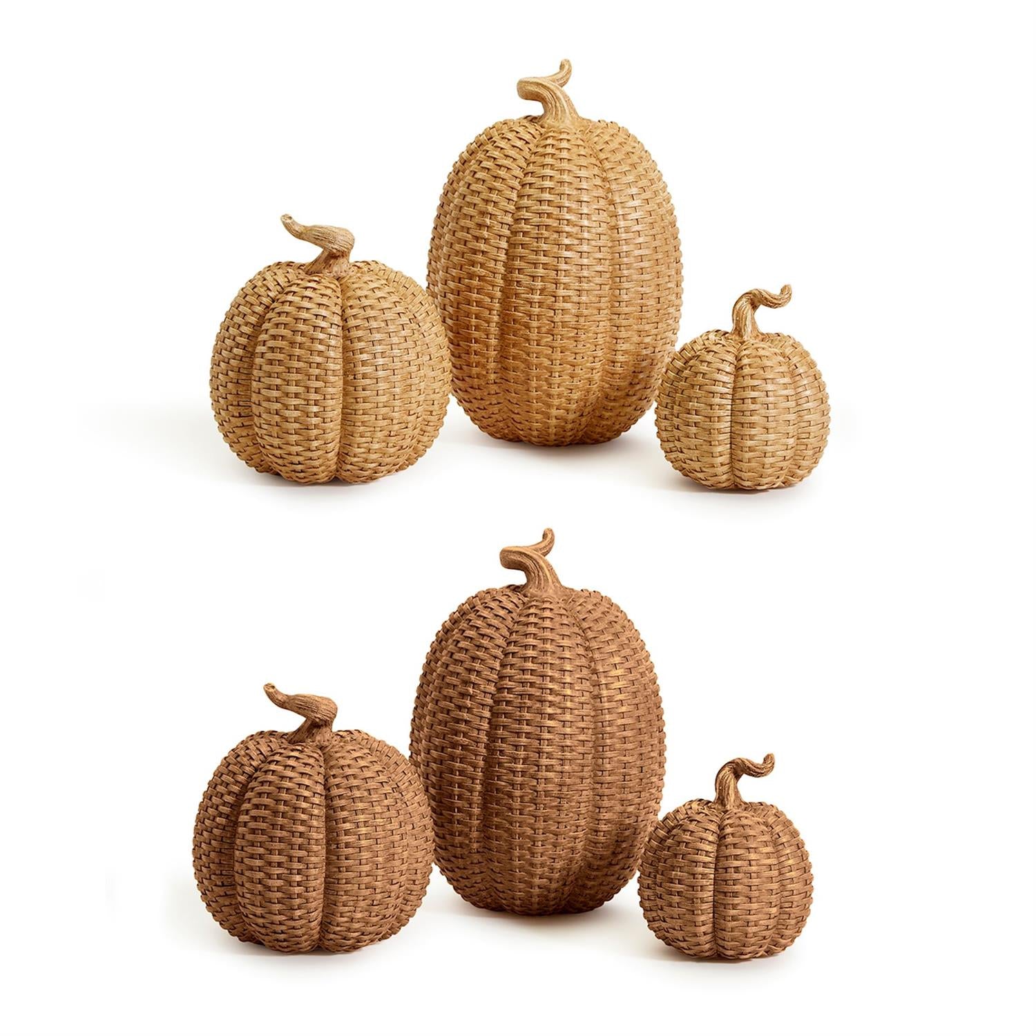 Basket Weave Pumpkins Home Decor Two's Company   