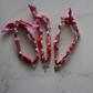 Scarf Necklace ~ Pink Horse Pattern: White Heart Necklaces Deep South Originals, LLC