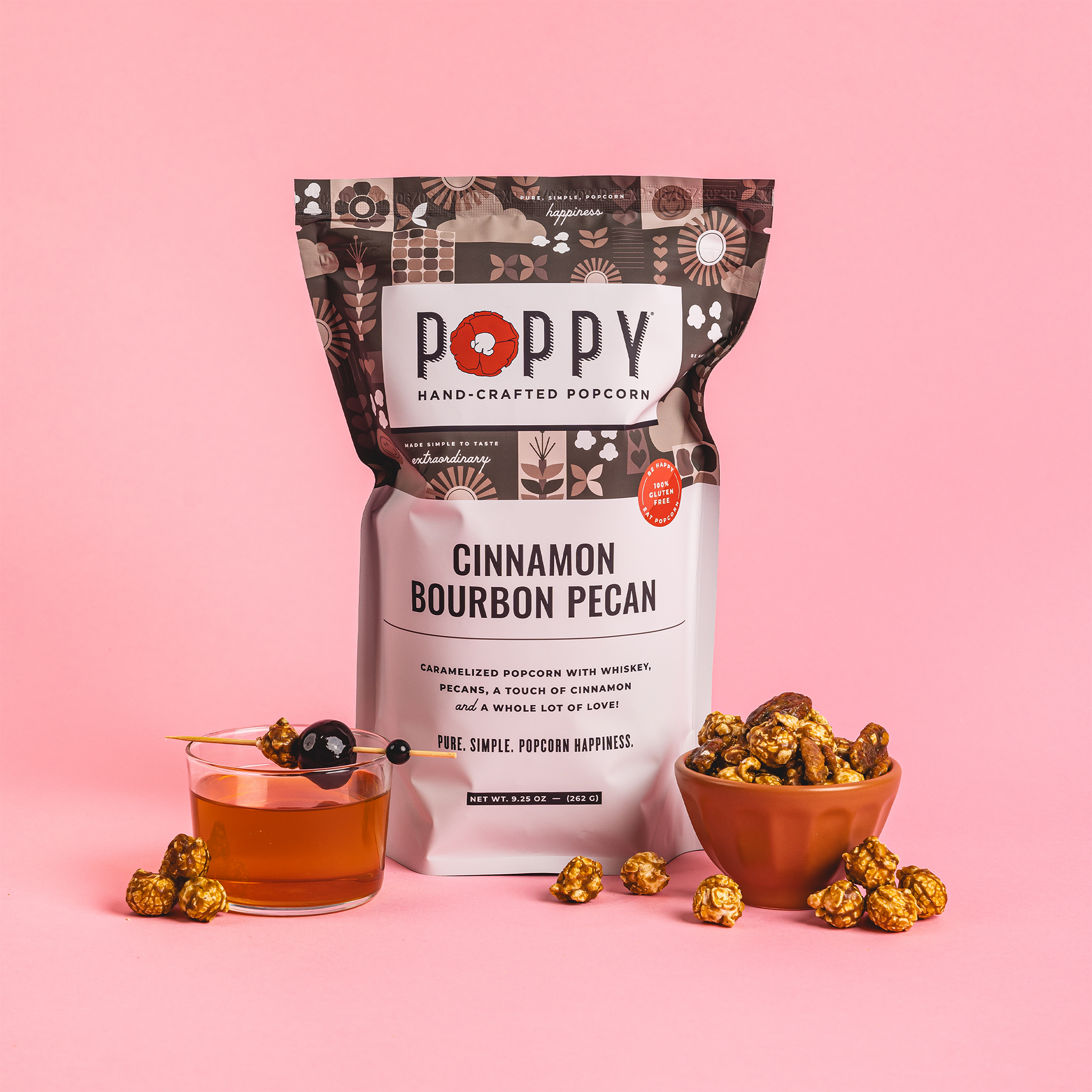 Cinnamon Bourbon Pecan Popcorn Impulse Poppy Hand-Crafted Popcorn   