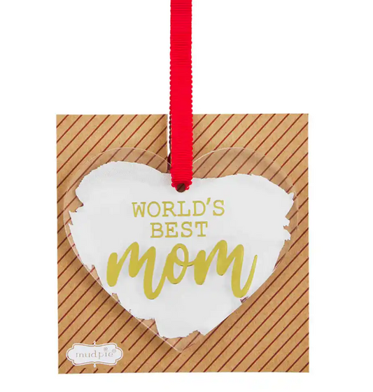 Acrylic Mom Ornament Seasonal Mudpie   