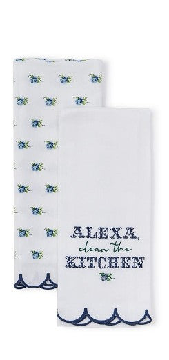 Alexa Kitchen Dish Towel Set - Assorted Two's Company Kitchen