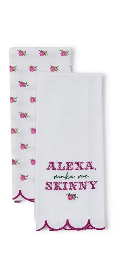 Alexa Kitchen Dish Towel Set - Assorted Two's Company Skinny