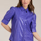 Alice Pleather Shirt - Violet Tops Tyler Boe   