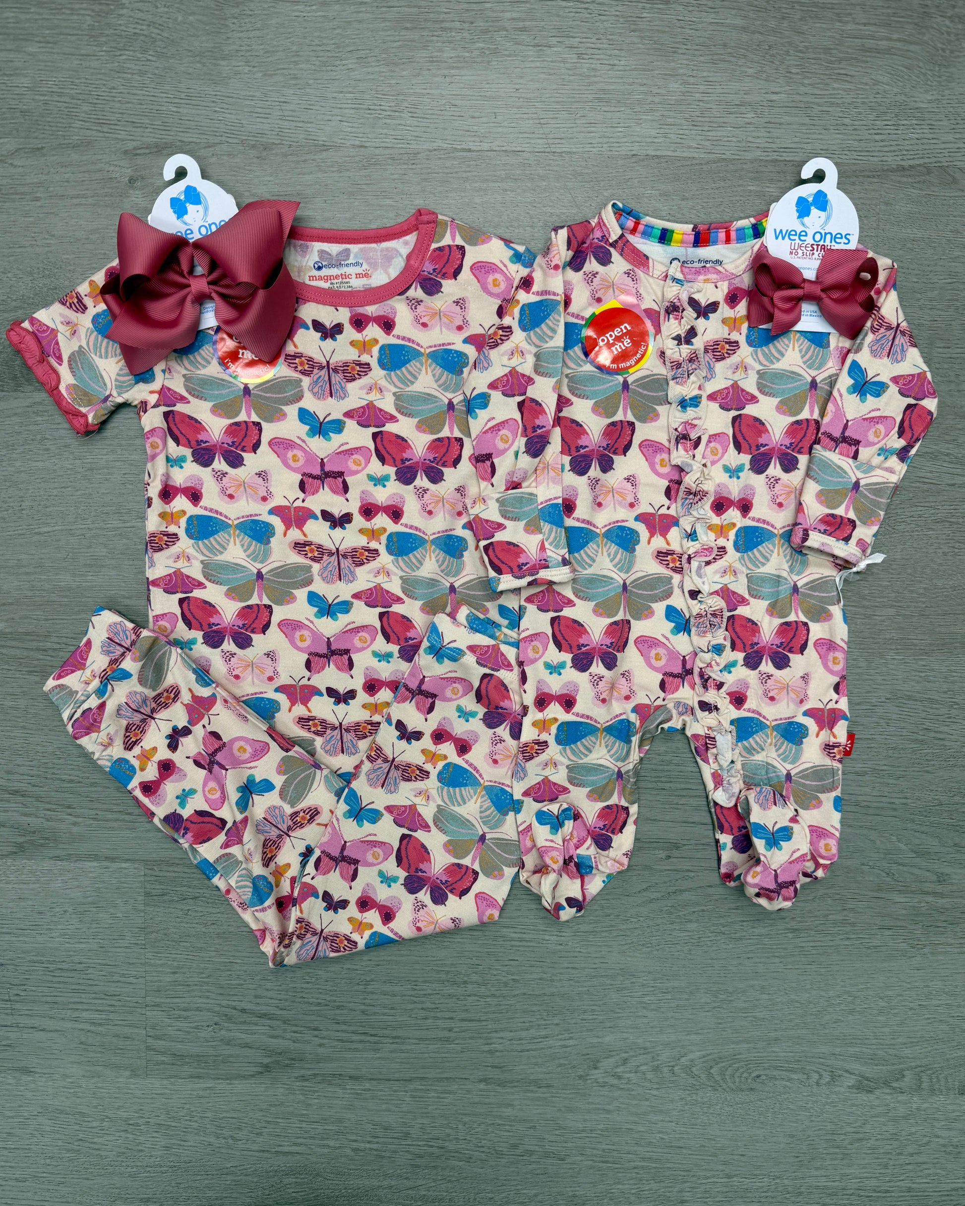 All A-Flutter Modal Footie w/ Ruffle Baby Sleepwear Magnetic Me