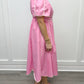 Amelia Midi Dress - Pink Long Dresses Entro