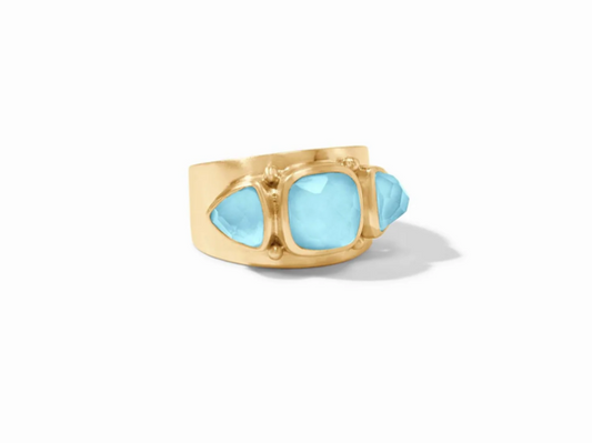 Aquitaine Ring - Iridescent Capri Blue - Size 7 Rings Julie Vos   
