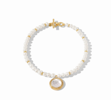 Astor Statement Necklace - Gold - Iridescent Champagne Women's Jewelry Julie Vos   