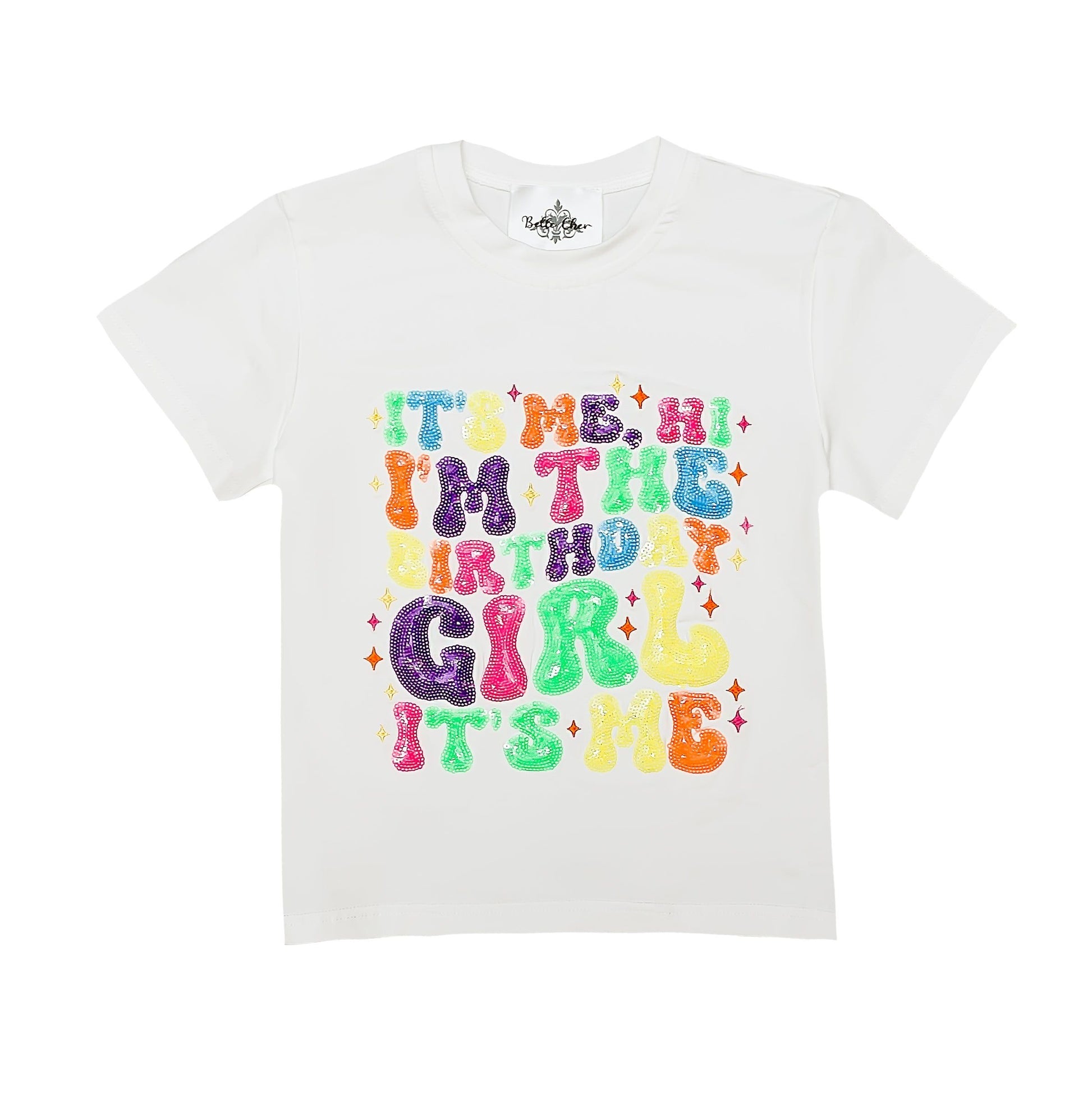 It's My Birthday Short Sleeve Shirt Girls Tops + Tees Belle Cher