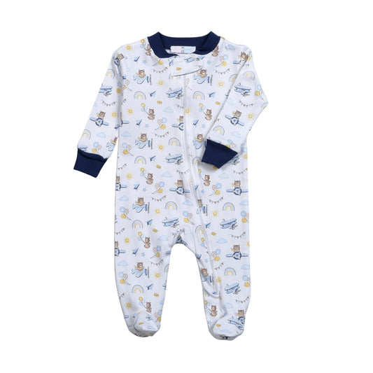 Little Bears in the Sky Pima Zipper Baby Sleepwear Baby Loren   