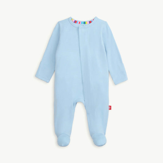 Baby Blue Modal Magnetic Footie Baby Sleepwear Magnetic Me   