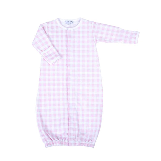 Pink Baby Checks Converter Baby Sleepwear Magnolia Baby