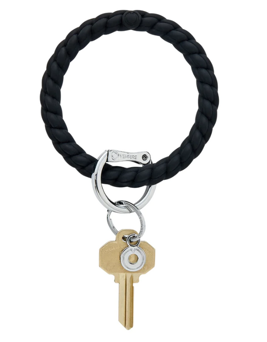 Silicone Big O® Key Ring - Back in Black Braided Key Rings O-Venture   