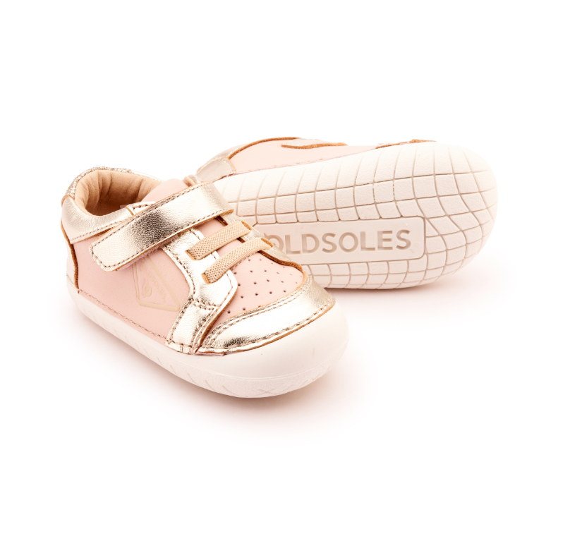 Badge Pave - Powder Pink/Gold/Glam Gold Girls Shoes Old Soles   